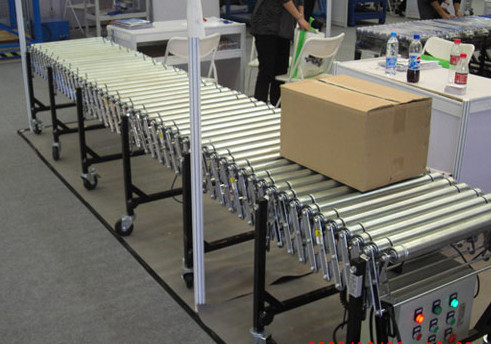 伸縮輥筒輸送機運行圖，www.nystu.cn